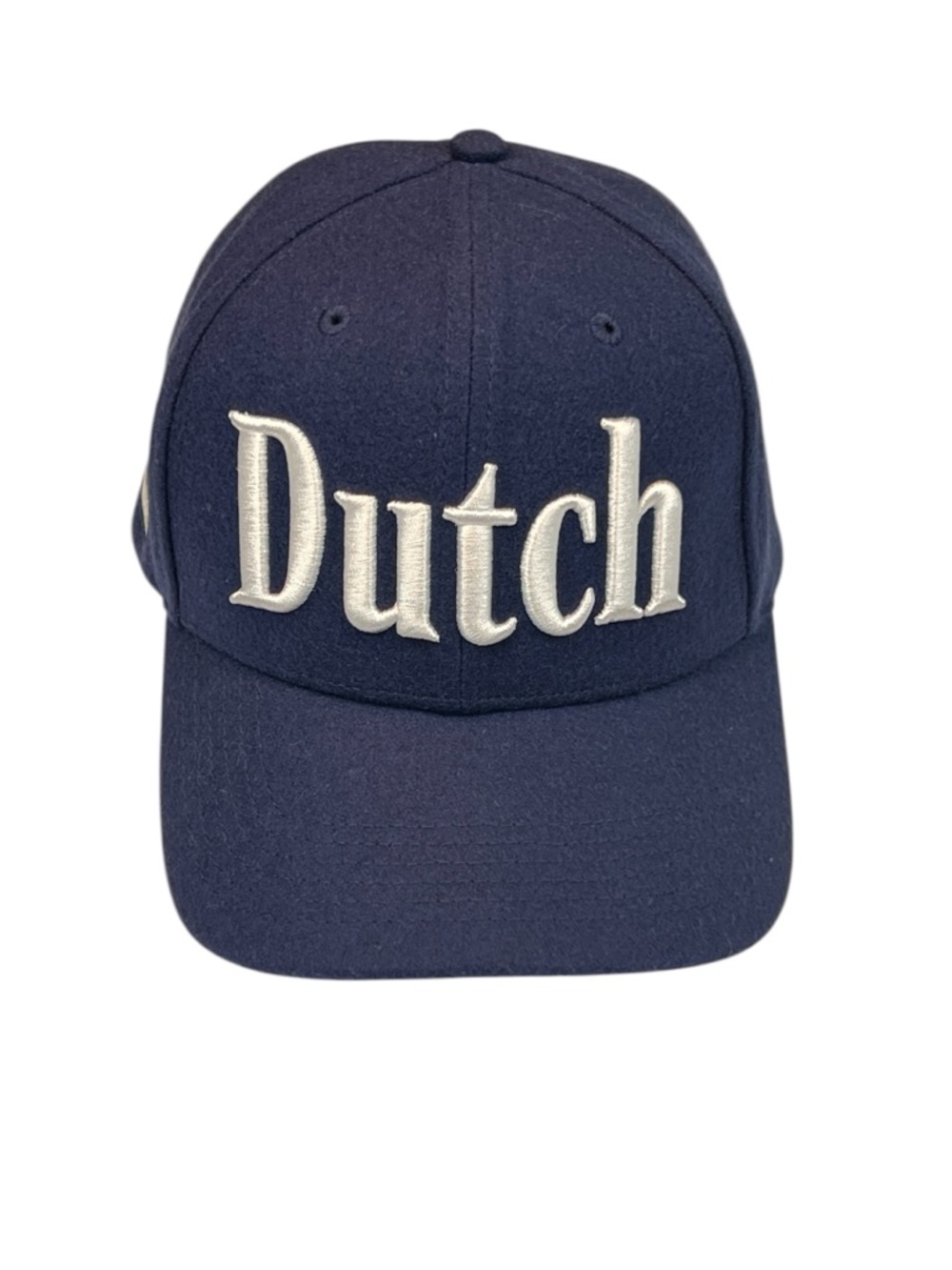 Dutch Bros Navy Wool Baseball Cap Embroidered With SUNNY SIDE Patch.